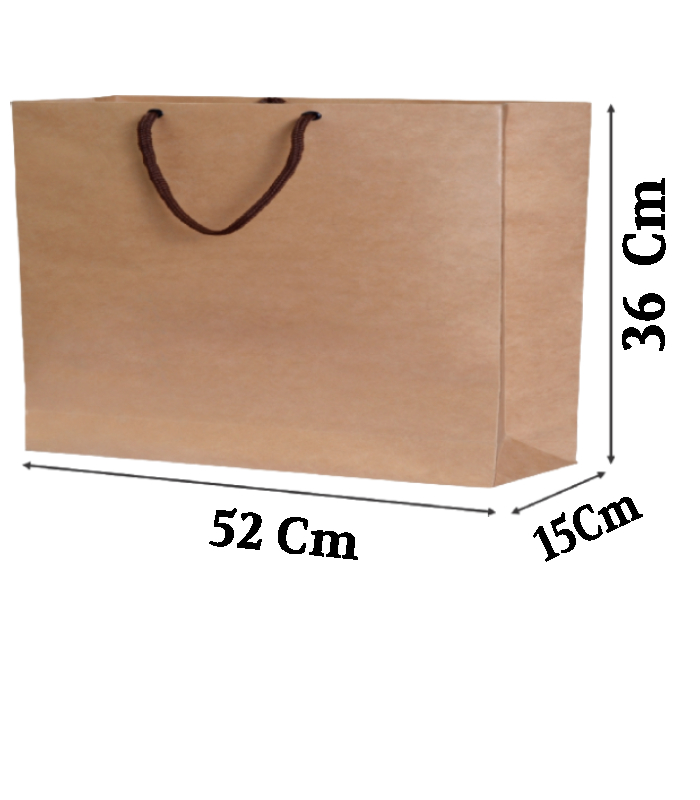 ساک دستی کرافت کاغذی افقی 15 *36 *52