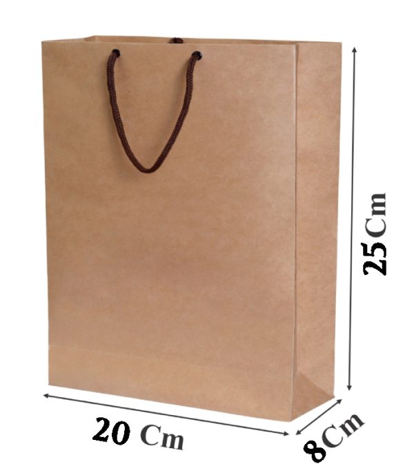 ساکدستی کرافت کاغذی عمودی 8 *25 * 20
